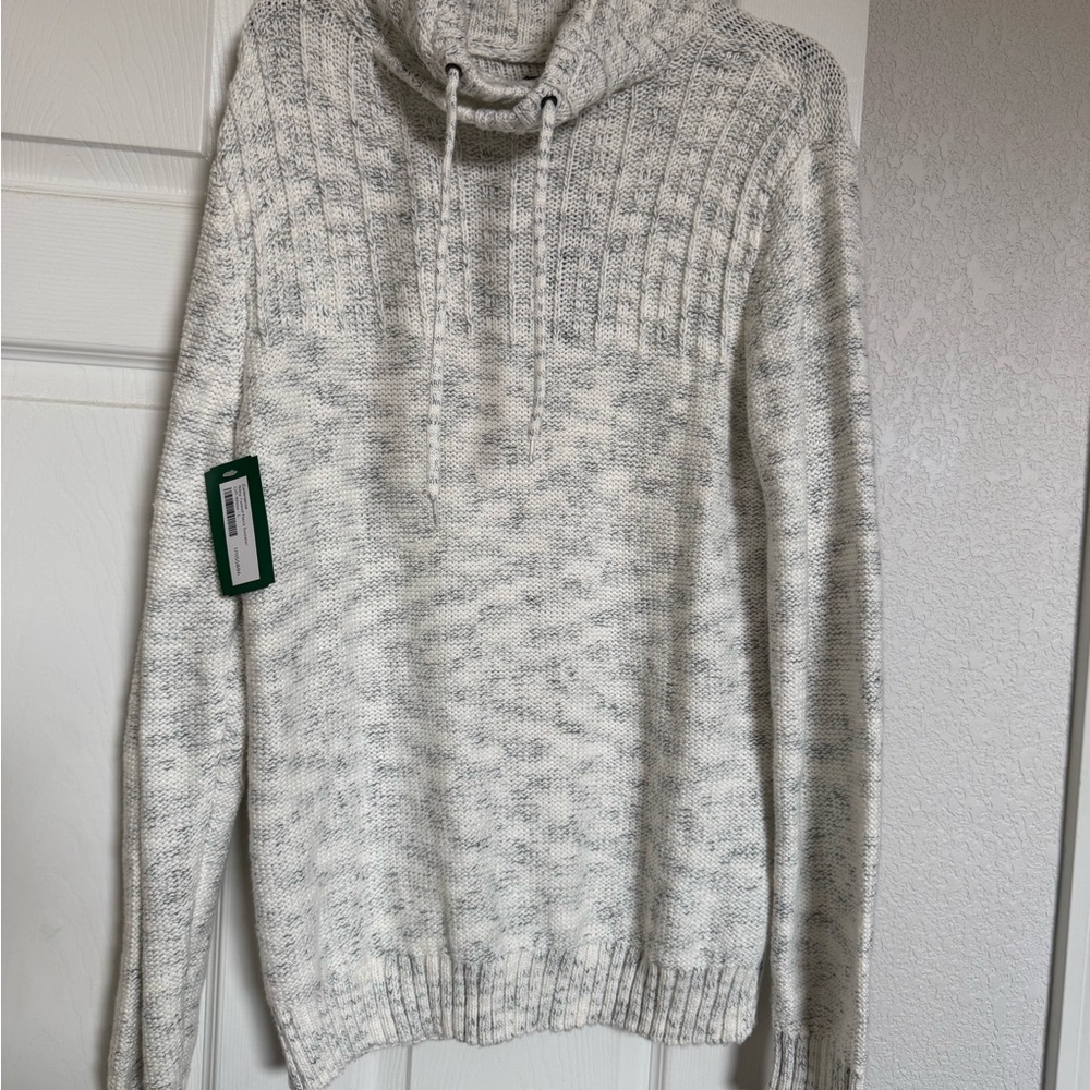 Men's Gray Funnel neck Sweater